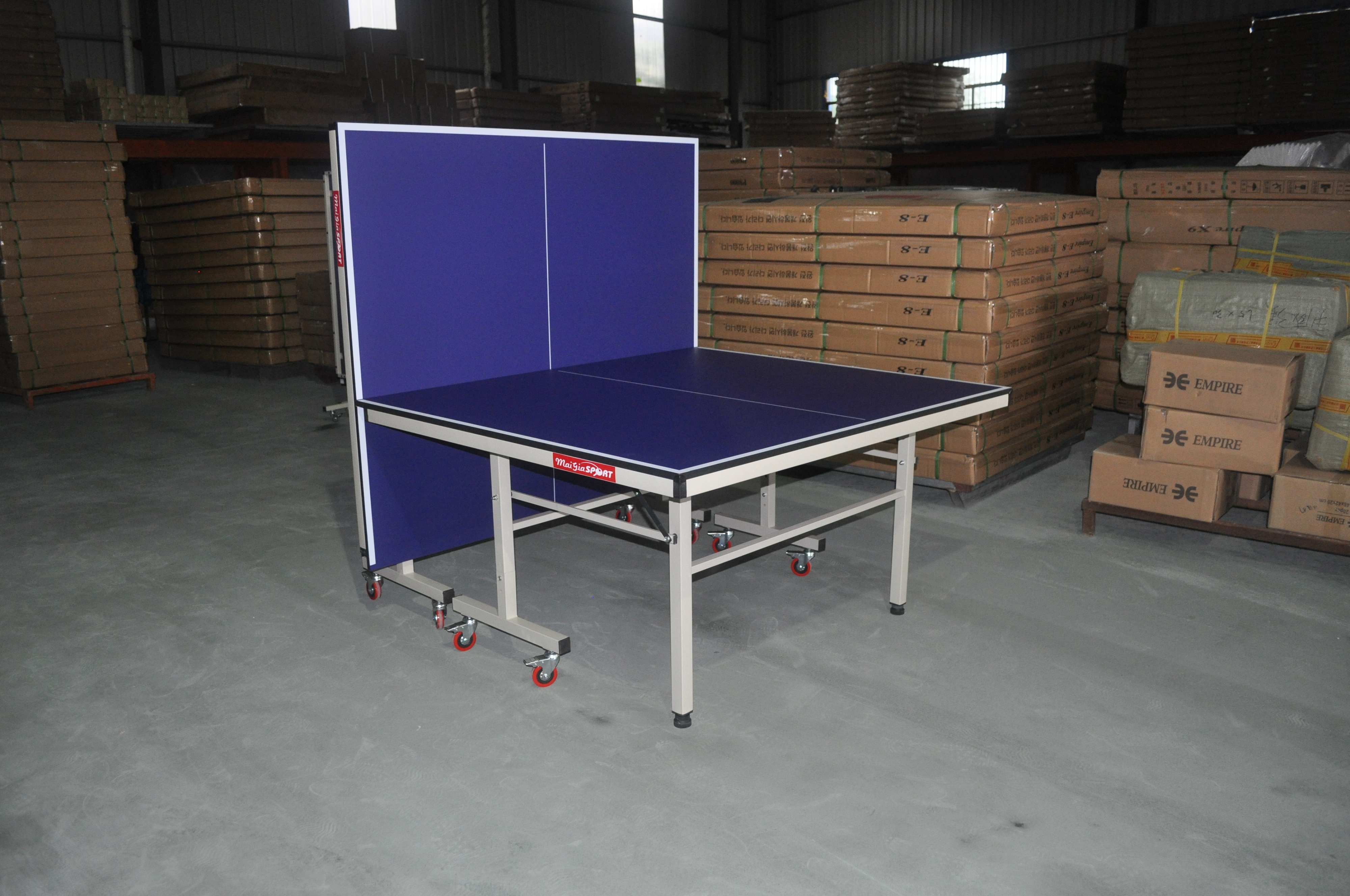 table tennis table movable with wheels AJ-10