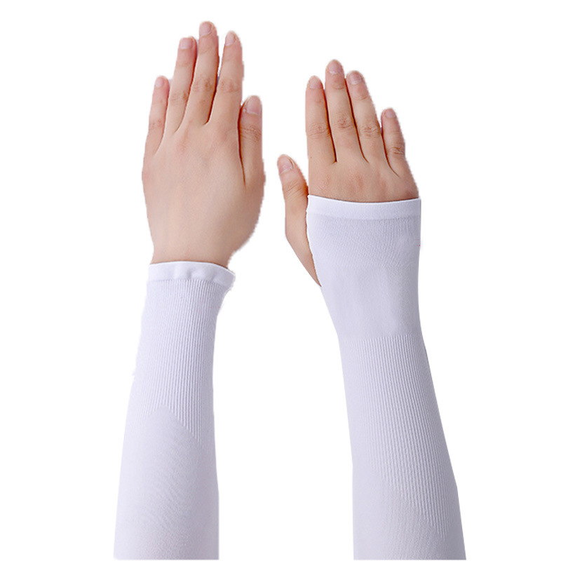 Summer Icy Oversleeves Sun Protection Outdoor Riding Ice Silk Sleeves Custom Logo Driving and Fishing Net Red Ice Cuff Arm Sleeve Female