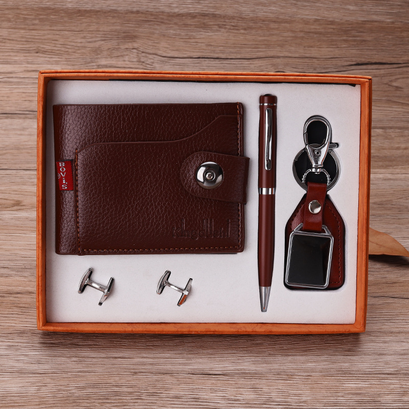 Cuff Buckle Set Keychain Gift Practical Enterprise Company Employee Activity Business Gift Wallet Gift Set Cuff Buckle Set Keychain Gift Practical Enterprise Company Employee Activity Business Gift Wallet Gift Set