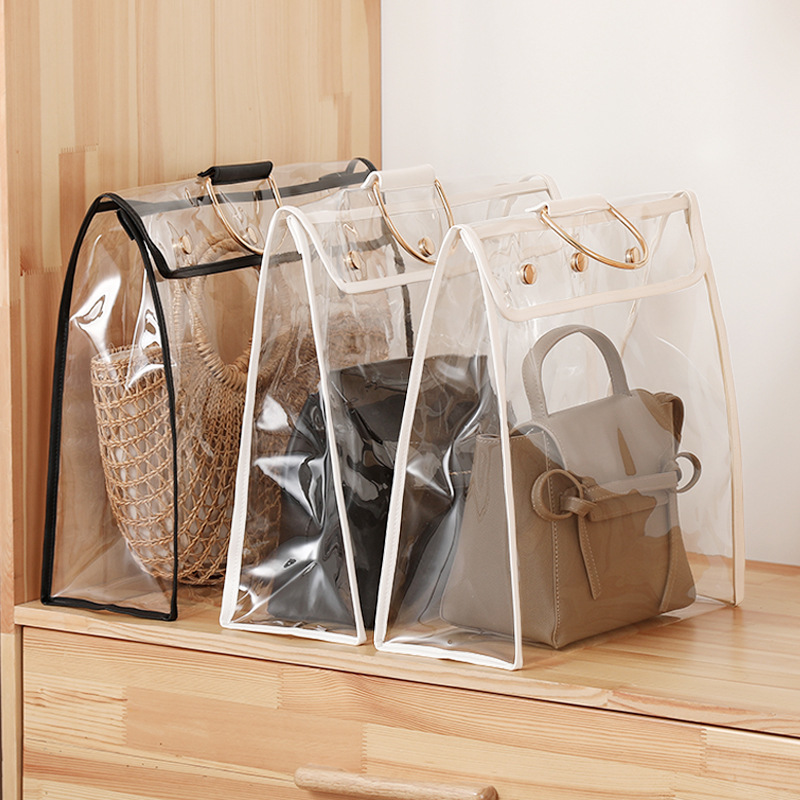 Bag Dustproof Bag Wardrobe Hanging Transparent Leather Bag Organizing Folders Household PVC Waterproof Bag Hanging Storage Bag Artifact