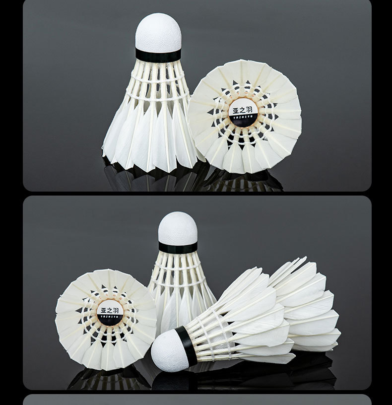 More than Specification 12 PCs Durable Authentic Professional Competition Training Duck Feather Shuttlecock Outdoor