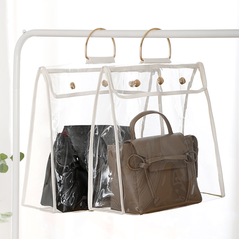 Bag Dustproof Bag Wardrobe Hanging Transparent Leather Bag Organizing Folders Household PVC Waterproof Bag Hanging Storage Bag Artifact