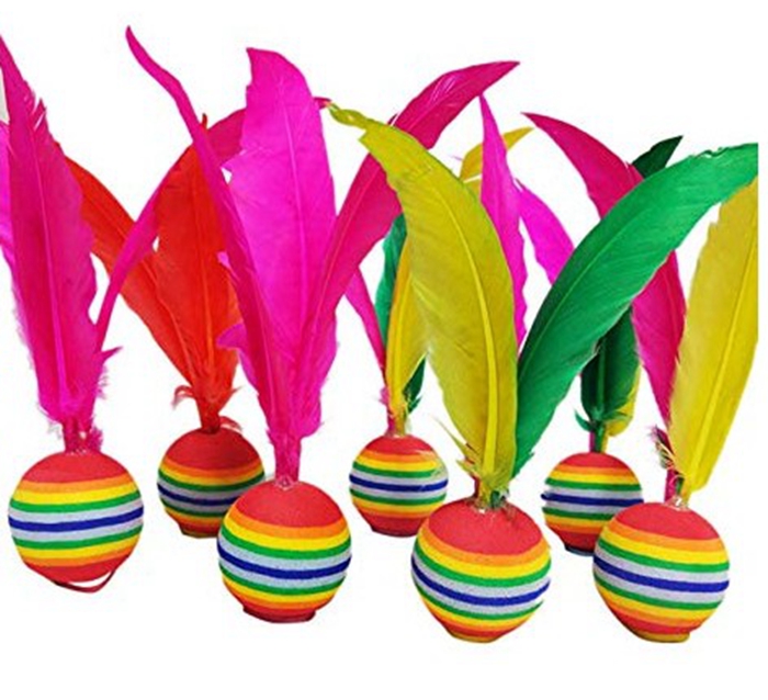 Battledore and Shuttlecock High Elastic Big Head Ball Sanmao Shuttlecock Sponge Ball Shuttlecock Long-Term Supply Big Head Shuttlecock