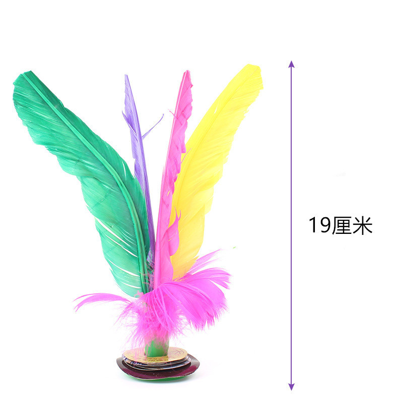 Wholesale Goose Feather Shuttlecock Competition Designated Special Big Flower Shuttlecock Kick Ball Feather Spoon Color Key