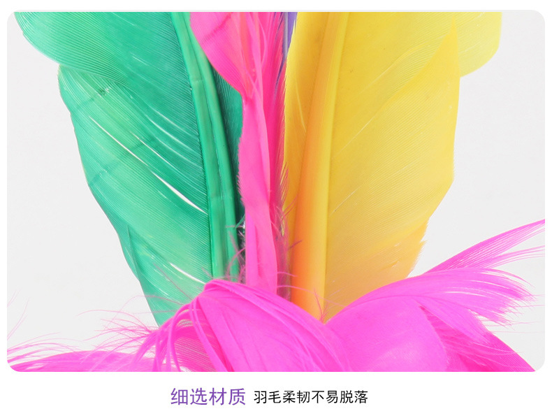 Wholesale Goose Feather Shuttlecock Competition Designated Special Big Flower Shuttlecock Kick Ball Feather Spoon Color Key