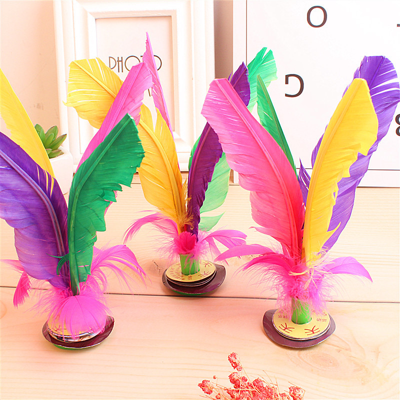 Feather Shuttlecock Adult Fitness Kindergarten Shuttlecock Chicken Feather Key Kick-Resistant Mao Jian Kick Shuttlecock Kick Shuttlecock Tendon Bottom