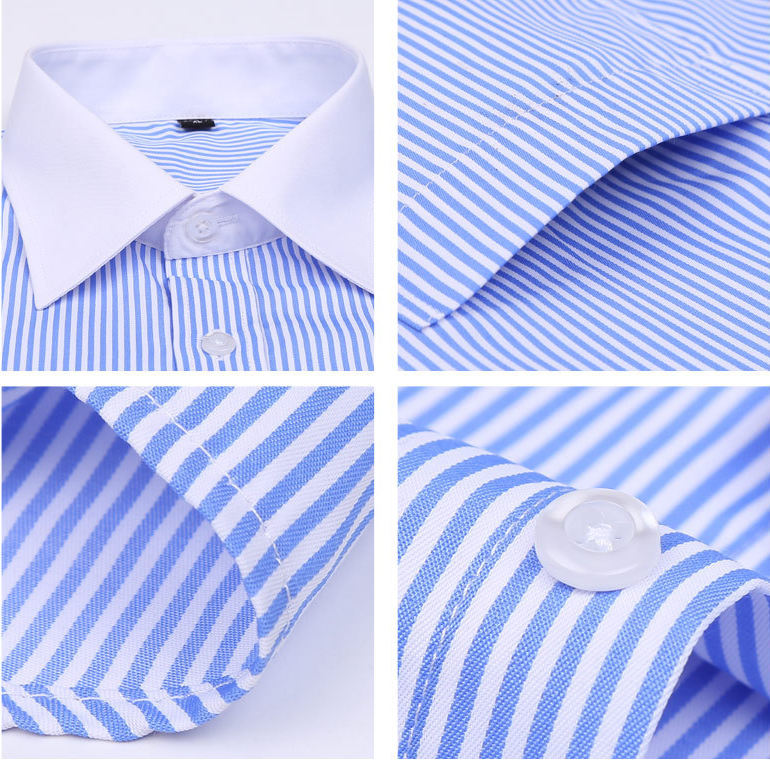 Men shirt men's French cuff long-sleeved shirt striped French shirt men's long-sleeved shirt Men shirt men's French cuff long-sleeved shirt striped French shirt men's long-sleeved shirt