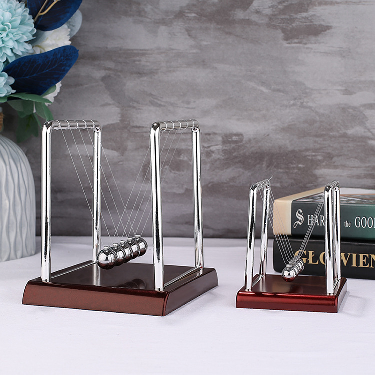 Large, Medium and Small Square Newton's Cradle a Regional Name for Billiards Bumperball Desktop Decoration Decoration Physical Model Home Decoration