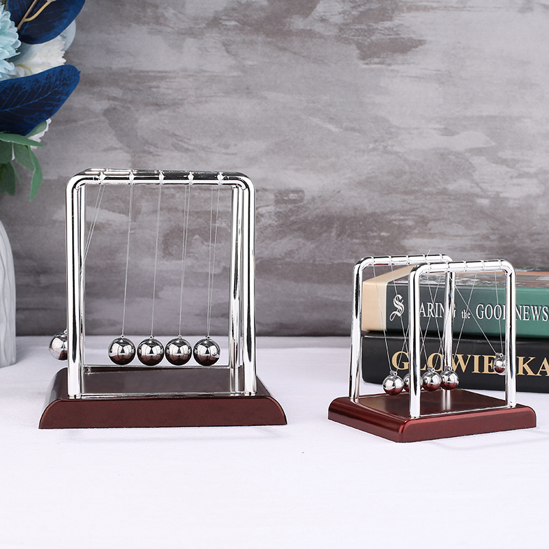 Large, Medium and Small Square Newton&#039;s Cradle a Regional Name for Billiards Bumperball Desktop Decoration Decoration Physical Model Home Decoration