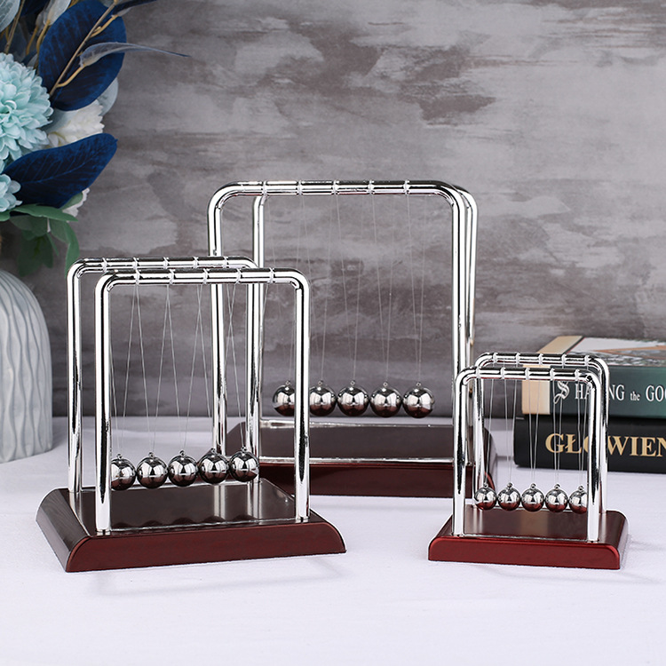 Large, Medium and Small Square Newton's Cradle a Regional Name for Billiards Bumperball Desktop Decoration Decoration Physical Model Home Decoration
