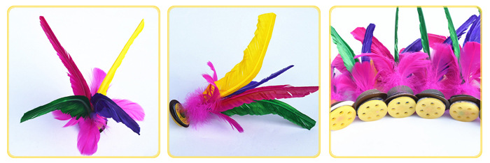 Children's FourFeather Color Goose Feather for Fitness Shuttlecock Big Flower Shuttlecock Custom Logo Manufacturer Children's FourFeather Color Goose Feather for Fitness Shuttlecock Big Flower Shuttlecock Custom Logo Manufacturer