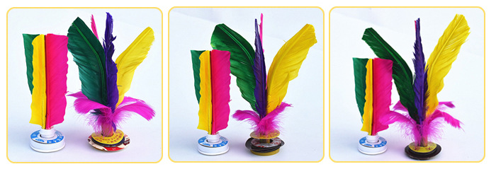 Children's FourFeather Color Goose Feather for Fitness Shuttlecock Big Flower Shuttlecock Custom Logo Manufacturer Children's FourFeather Color Goose Feather for Fitness Shuttlecock Big Flower Shuttlecock Custom Logo Manufacturer