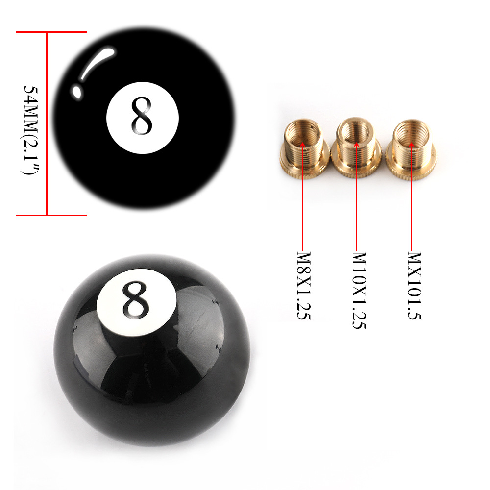 Hot Selling Car Modification Gear Head Black No 8 Billiards Gear Head Black Eight Gear Shift Handball Shift Lever