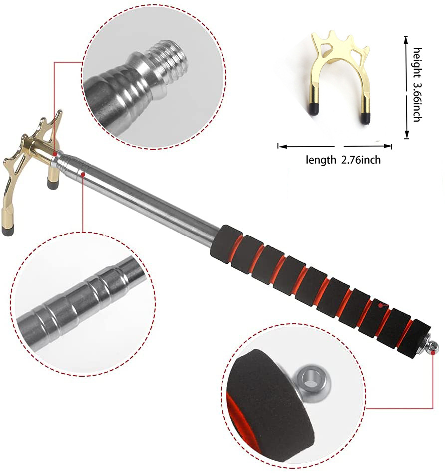 Steel Telescopic Cue Stick Stand Telescopic Rack Rod Telescopic Billiard Rod Billiards Bridge Rod High Fork Cornerite