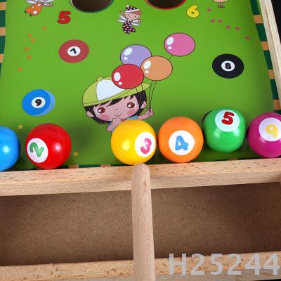 Manufacturers direct parent-child interactive billiards game billiards color matching cognitive children&#039;s wooden puzzle toys