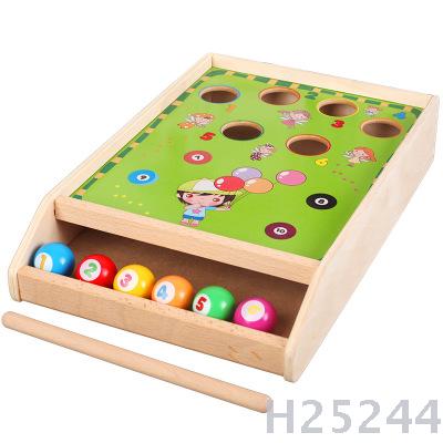 Manufacturers direct parent-child interactive billiards game billiards color matching cognitive children&#039;s wooden puzzle toys