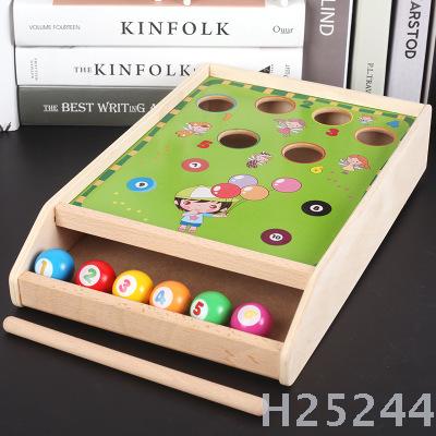 Manufacturers direct parent-child interactive billiards game billiards color matching cognitive children&#039;s wooden puzzle toys