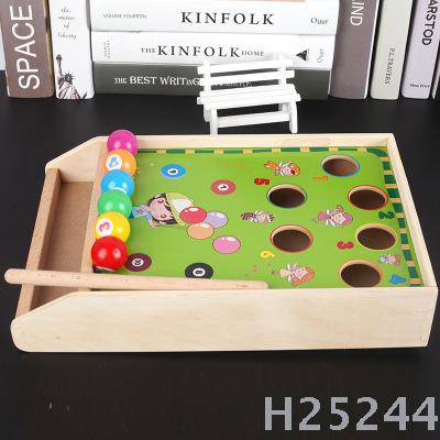 Manufacturers direct parent-child interactive billiards game billiards color matching cognitive children&#039;s wooden puzzle toys