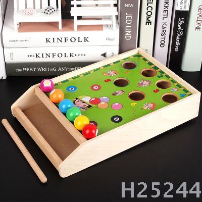Manufacturers direct parent-child interactive billiards game billiards color matching cognitive children&#039;s wooden puzzle toys