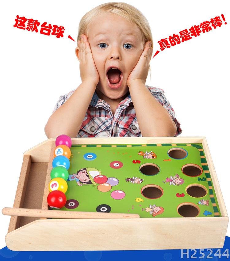Manufacturers direct parent-child interactive billiards game billiards color matching cognitive children's wooden puzzle toys Manufacturers direct parent-child interactive billiards game billiards color matching cognitive children's wooden puzzle toys