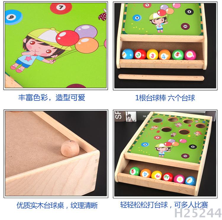 Manufacturers direct parent-child interactive billiards game billiards color matching cognitive children's wooden puzzle toys Manufacturers direct parent-child interactive billiards game billiards color matching cognitive children's wooden puzzle toys
