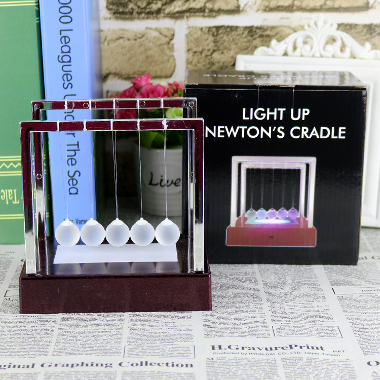 Colorful Luminous Newton a Regional Name for Billiards Force Transmission Swing Ball Momentum Conservation Touch Beads Creative Bumperball Decorative Ornaments Colorful Luminous Newton a Regional Name for Billiards Force Transmission Swing Ball Momentum Conservation Touch Beads Creative Bumperball Decorative Ornaments