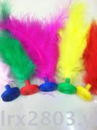 Feather shuttlecock and fire cock Feather shuttlecock and fire cock