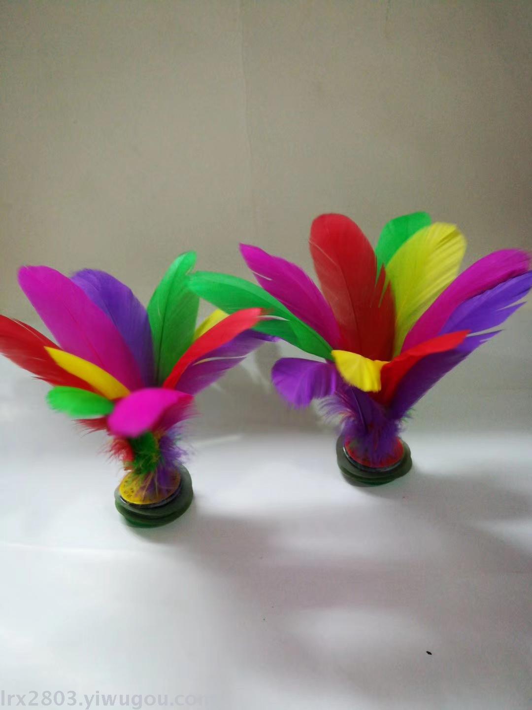 Feather shuttlecock and fire cock Feather shuttlecock and fire cock