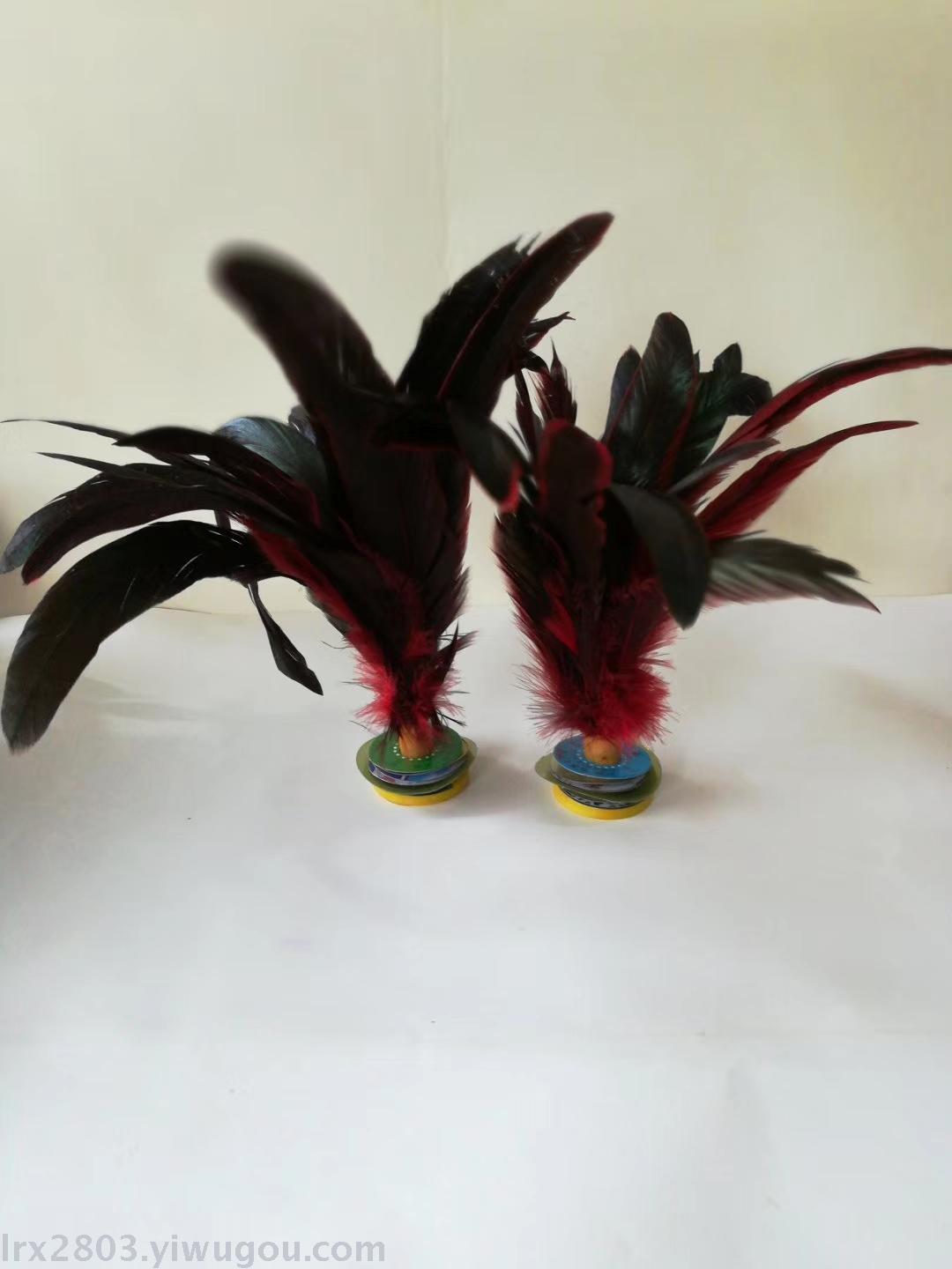 Feather shuttlecock and fire cock Feather shuttlecock and fire cock