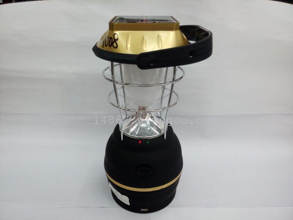 solar charge camping light with USB