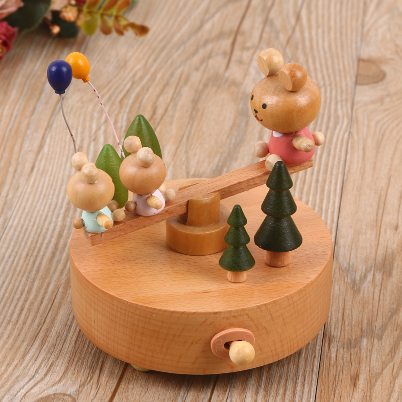 Baby bear seesaw music box for children&#039;s birthday boy and girl for valentine&#039;s day