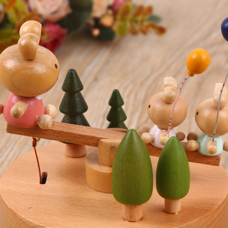 Baby bear seesaw music box for children&#039;s birthday boy and girl for valentine&#039;s day
