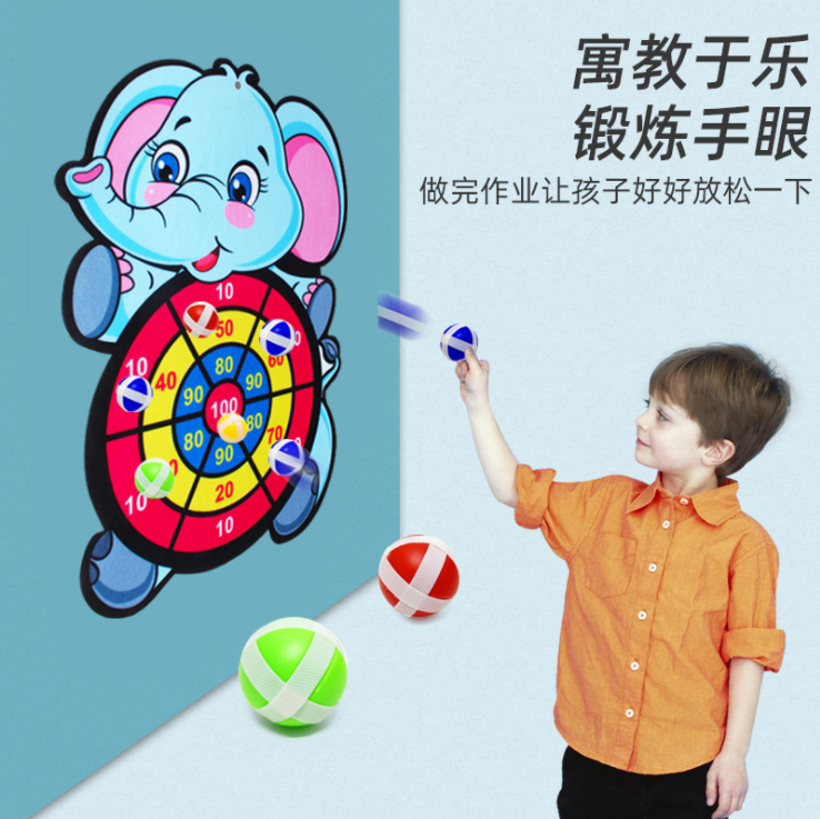 Wholesale TikTok Children&#039;s Toy Darts Sticky Ball Baby Dart Plate Sticky Ball Target Decompression Toy