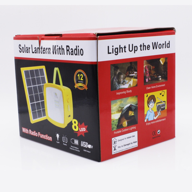 [Annual Sales of Millions of Explosive Products] Emergency Charging Outdoor Solar Portable Camping Light for Mobile Phones with FM Radio