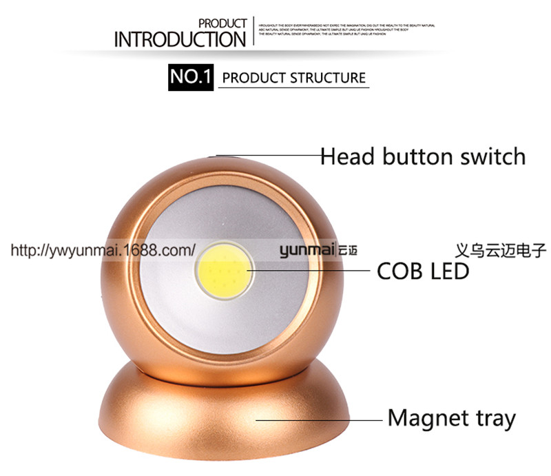 New COB LED strong light working light AAA battery with magnet movable adjustable strong light camping light New COB LED strong light working light AAA battery with magnet movable adjustable strong light camping light