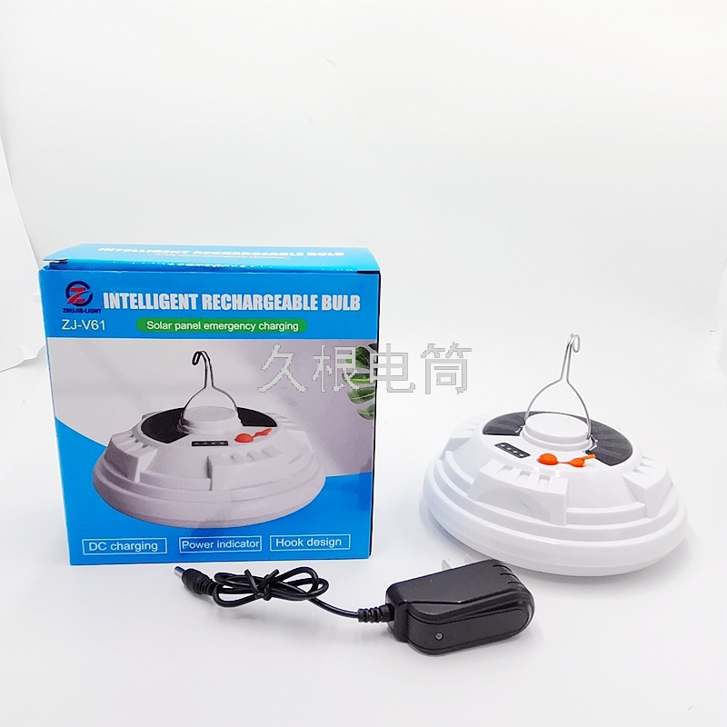 Jiugen Flashlight ZJ-V60 Led Solar Light Outdoor Camping Light Stall Light Super Bright Household Illumination Lamp