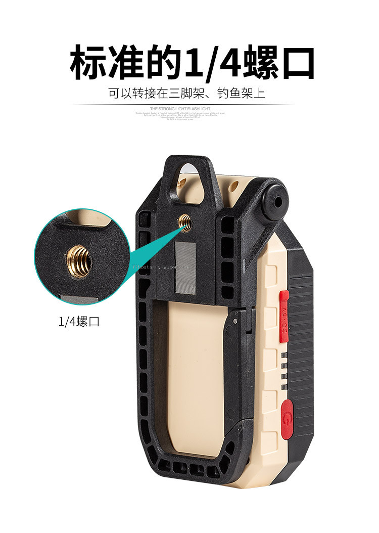 New Cob Portable Work Lights USB Charging Foldable Camping Light LED Handheld with Magnet Inspection Lamp