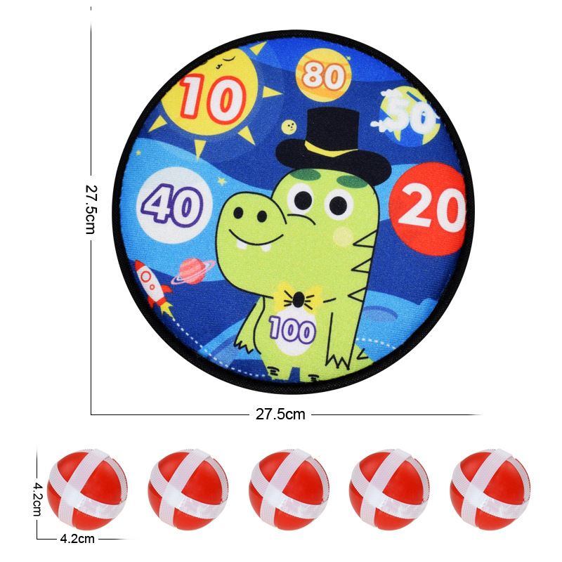 Cross-Border Toys Children's Cartoon Sticky Ball Sucker Darts Target Indoor and Outdoor Throwing Sticky Ball Interactive Game