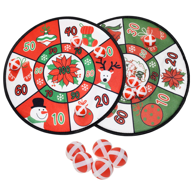 Freezing Point Price Cross-Border Christmas Sticky Ball Sucker Darts Target Indoor and Outdoor Throwing Sticky Ball Interactive Toys