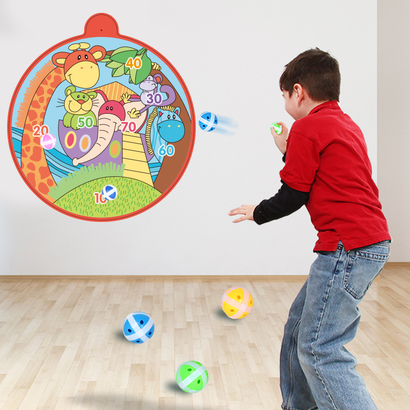 Cross-Border New Arrival Children&#039;s Cartoon Sticky Ball Darts Dart Target Plate Boys and Girls Indoor and Outdoor Sports Sticky Ball Toys