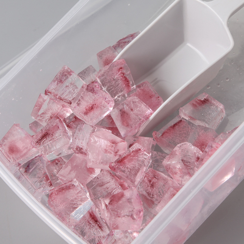 Double Layer Ice Tray Creative 65 Grid Ice Tray Plastic Tape Bottom with Lid Ice Box Ice Tray Home Homemade Ice Tray Ice Cube Mold
