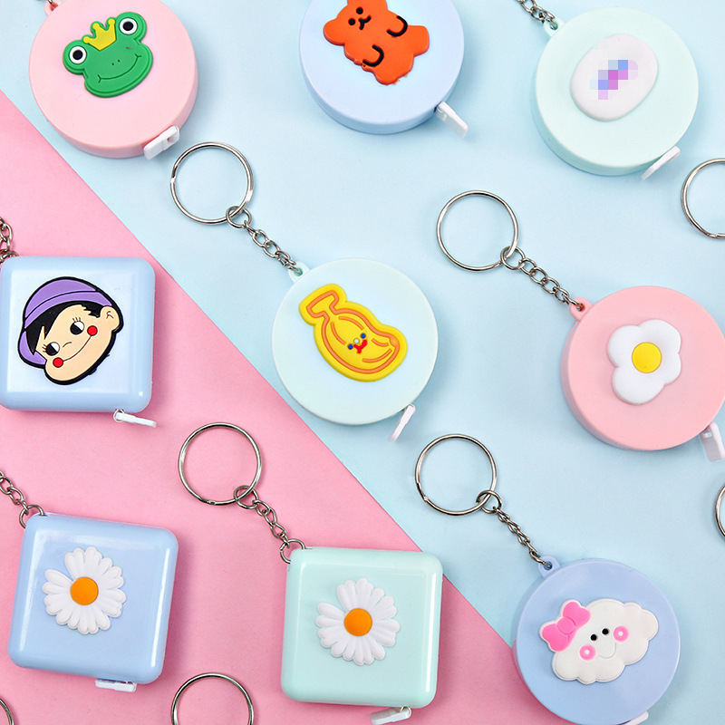 Cute Cartoon Small Tape Double-Sided Scale Multiple Colors Student Stationery Factory Direct Sales Creative Wholesale