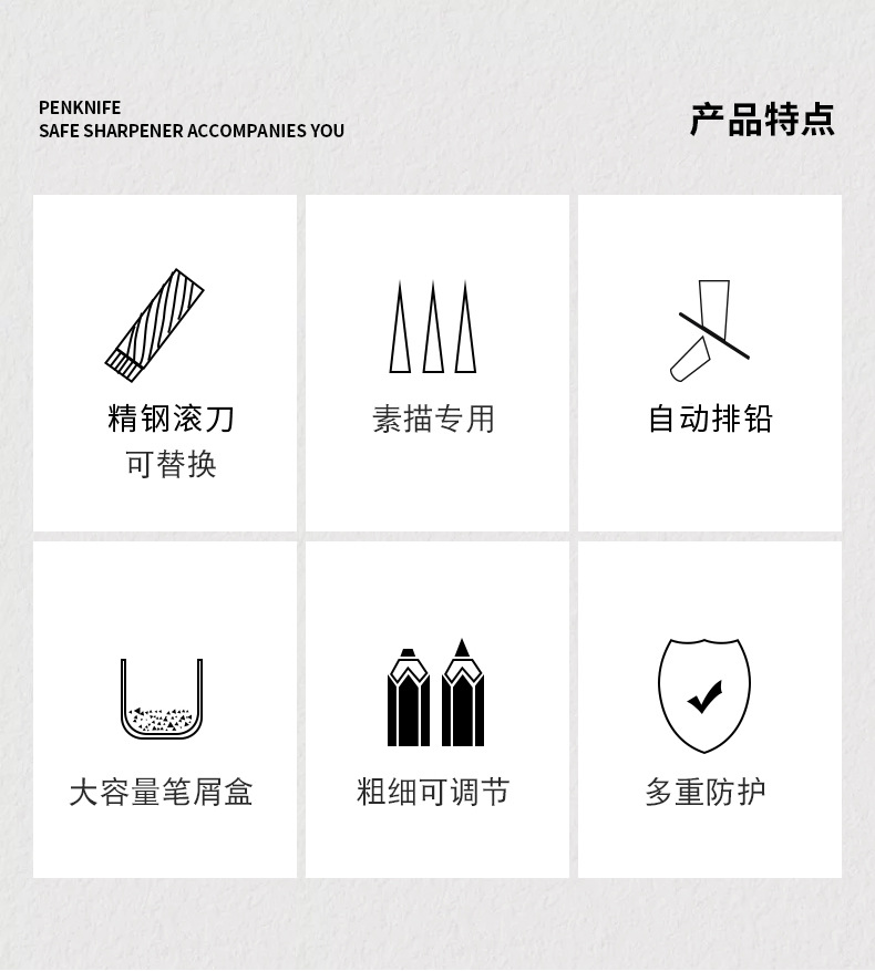 Zongmao Sketch Pencil Shapper Pencil Sharpener Pen Spinning Hand-Cranking Automatic Pencil Sharpener Roll Pen Wholesale Factory Customized Delivery