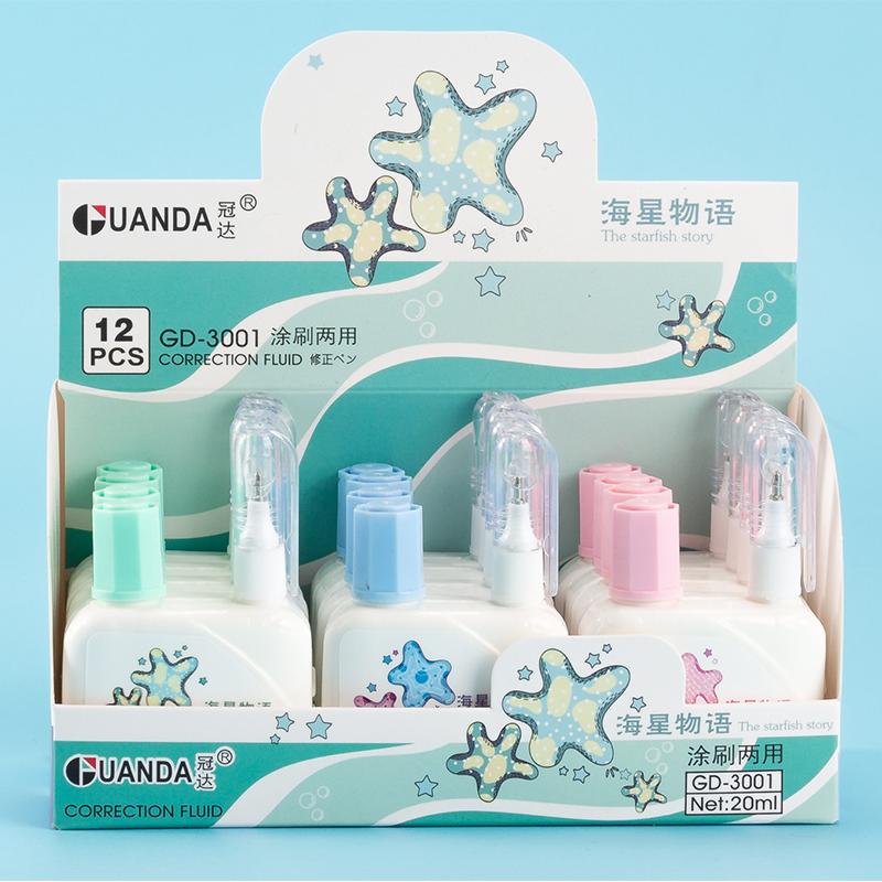 Correction Fluid Cartoon Environmental Protection Brush Dual-Use Correction Fluid Office School Supplies Correction Pen Correction Fluid Cartoon Environmental Protection Brush Dual-Use Correction Fluid Office School Supplies Correction Pen
