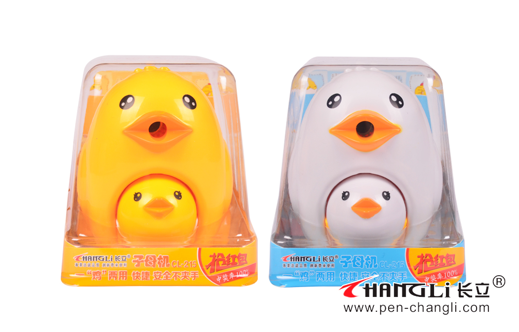 Changli 215 Student Cartoon 1 plus 1 Child and Mother Automatic Advance and Retreat Lead Pencil Sharpener Hand-Cranking