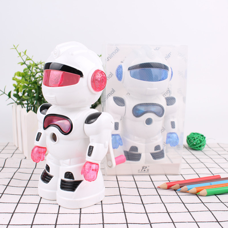 Creative Robot Pencil Shapper Children's Automatic Pen Hand-Cranking Pencil Sharpener Office School Supplies Pencil Sharpener Wholesale Creative Robot Pencil Shapper Children's Automatic Pen Hand-Cranking Pencil Sharpener Office School Supplies Pencil Sharpener Wholesale