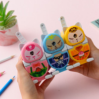 Cartoon Pencil Sharpener Children's Pencil Shapper Robot Pencil Sharpener Hand-Cranked Automatic Pencil Sharpener Penknife