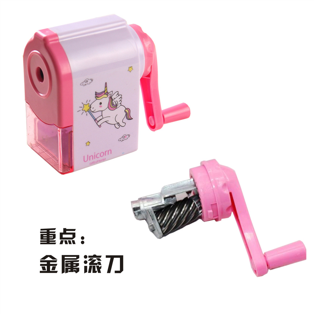 Free Shipping Hot-Selling Automatic Pen Entry Pencil Shapper Hand-Cranking Pencil Sharpener Pen Spinning Pencil Sharpener Student Wholesale Prizes Stationery