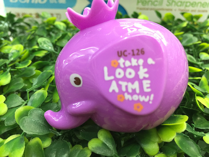 Elephant shape double hole hand pencil sharpener plastic case sharpener pencil sharpener Elephant shape double hole hand pencil sharpener plastic case sharpener pencil sharpener