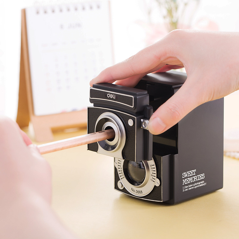 Hand sharpener black camera large pencil sharpener students Hand sharpener Hand sharpener black camera large pencil sharpener students Hand sharpener